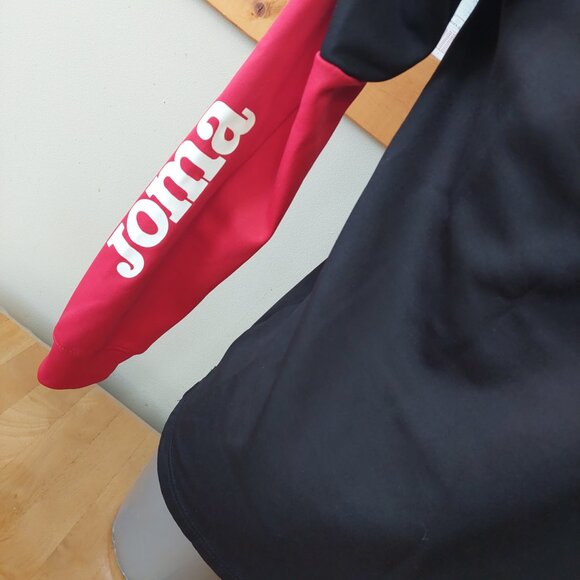 Joma FC Tigers Vancouver Soccer 3/4 Zip Black and Red Pullover Men's Medium - Picture 8 of 12